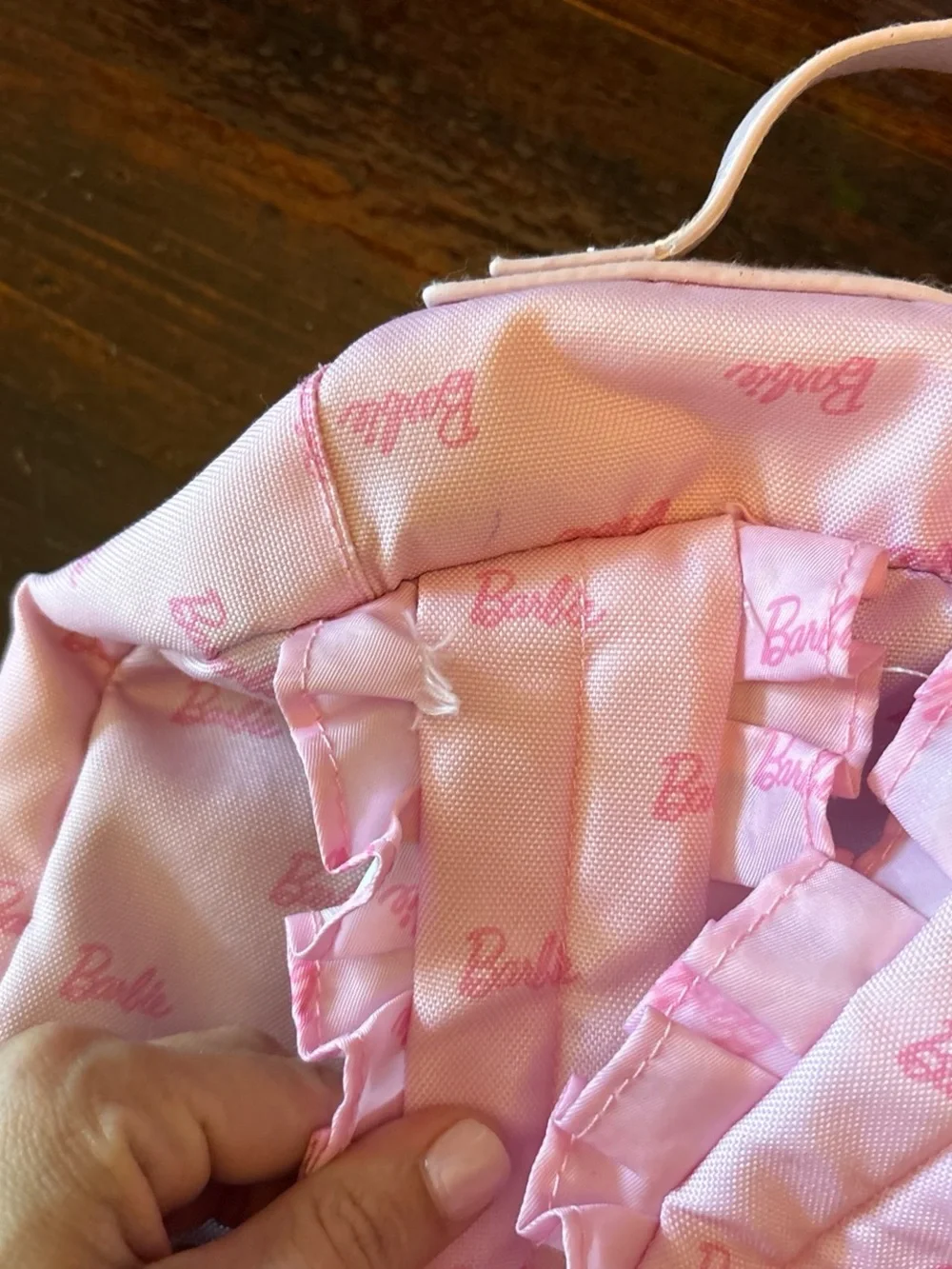 Posh Peanut Pink Barbie Logo Ruffle Kids Backpack